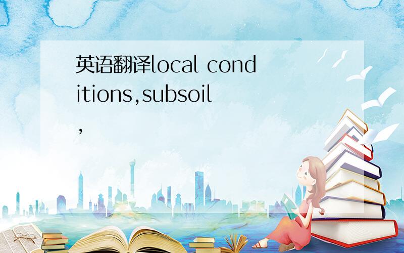 英语翻译local conditions,subsoil,