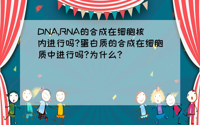 DNA,RNA的合成在细胞核内进行吗?蛋白质的合成在细胞质中进行吗?为什么?