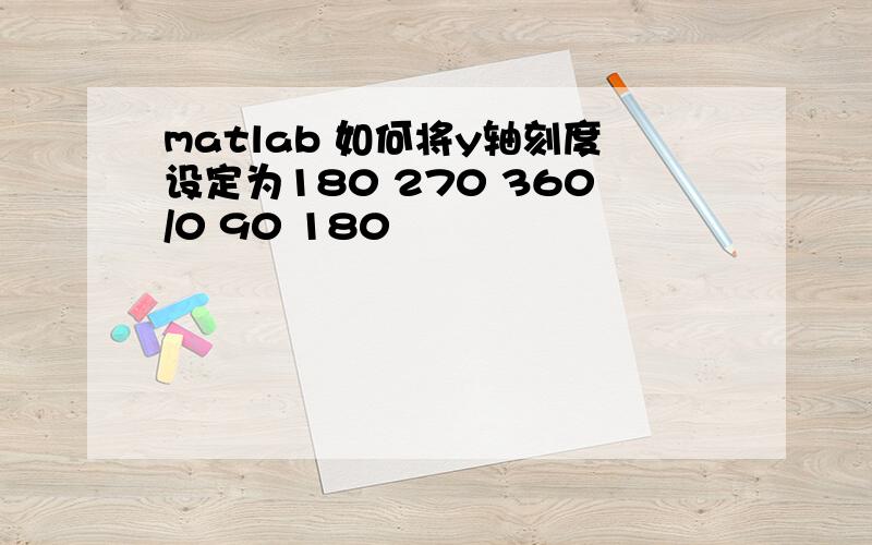 matlab 如何将y轴刻度设定为180 270 360/0 90 180