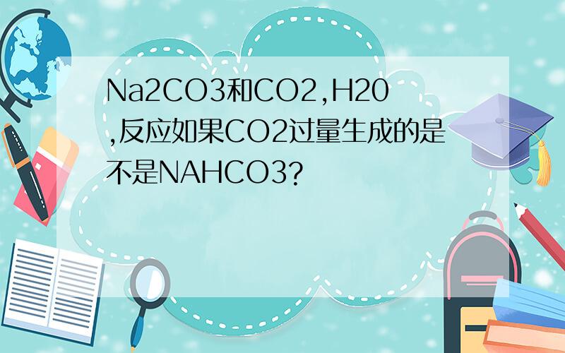 Na2CO3和CO2,H20,反应如果CO2过量生成的是不是NAHCO3?